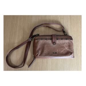 The Sak | Iris Leather Smartphone Crossbody Wallet Brown